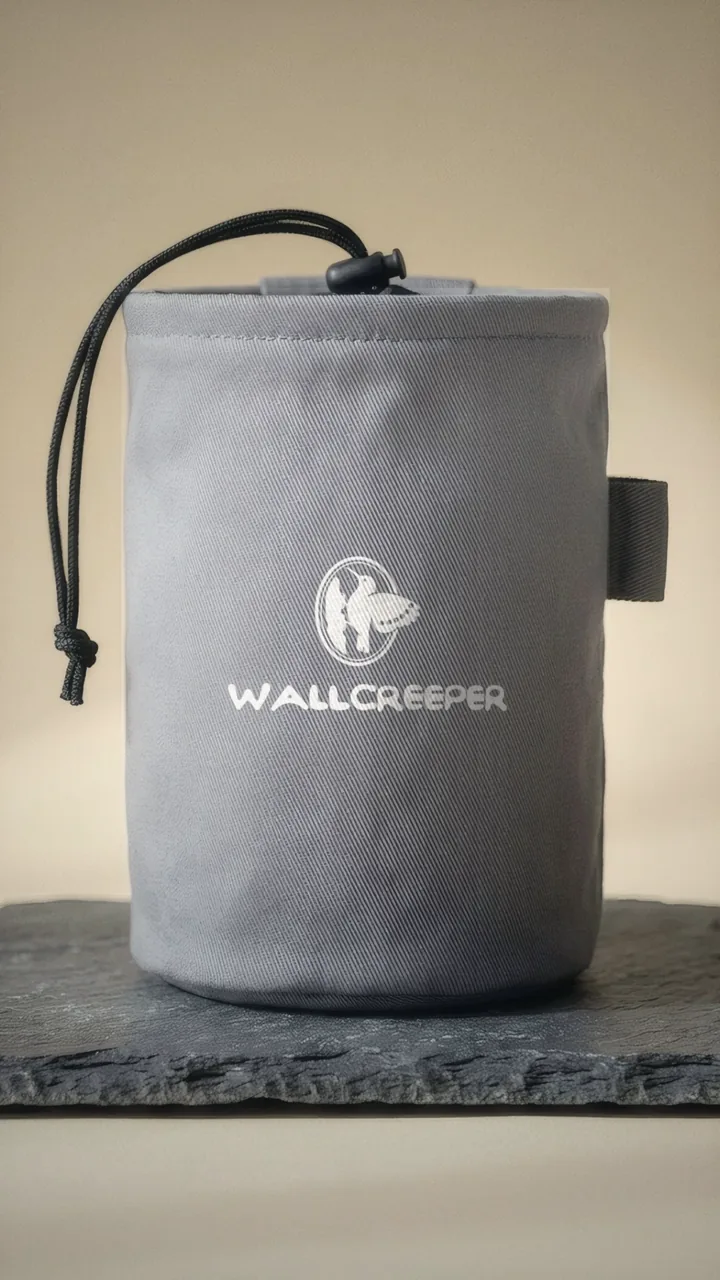 The second ad: the hang tag on the chalk bag.